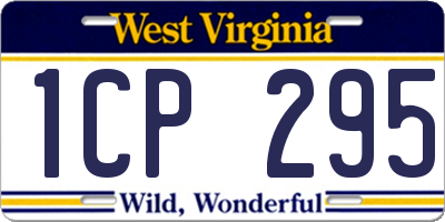 WV license plate 1CP295