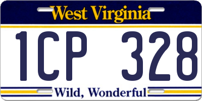 WV license plate 1CP328