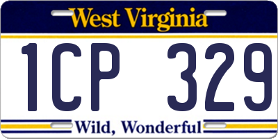 WV license plate 1CP329