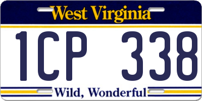WV license plate 1CP338