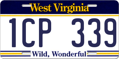 WV license plate 1CP339