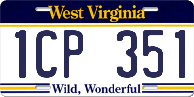 WV license plate 1CP351