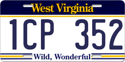 WV license plate 1CP352