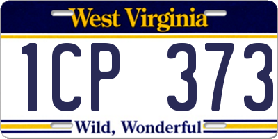 WV license plate 1CP373