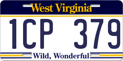 WV license plate 1CP379