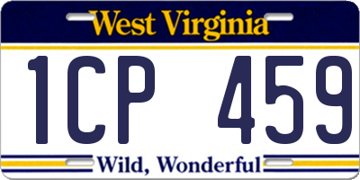 WV license plate 1CP459