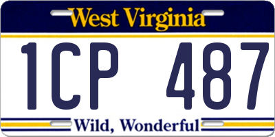 WV license plate 1CP487