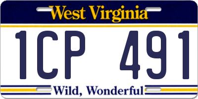 WV license plate 1CP491