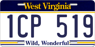 WV license plate 1CP519