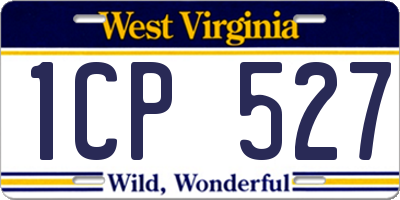 WV license plate 1CP527