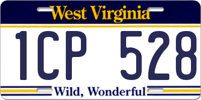 WV license plate 1CP528