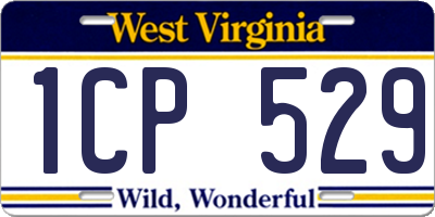 WV license plate 1CP529
