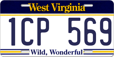 WV license plate 1CP569