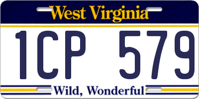 WV license plate 1CP579