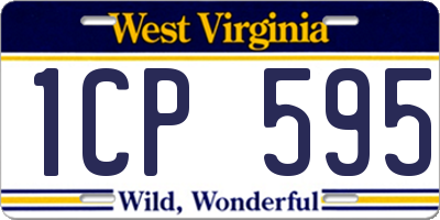 WV license plate 1CP595