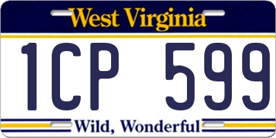 WV license plate 1CP599