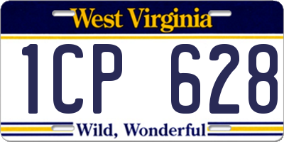 WV license plate 1CP628