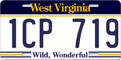 WV license plate 1CP719
