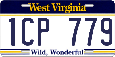 WV license plate 1CP779