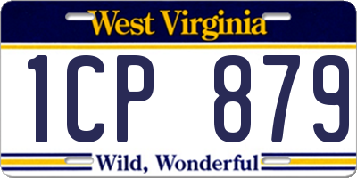 WV license plate 1CP879