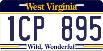 WV license plate 1CP895