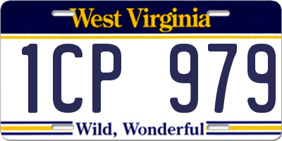 WV license plate 1CP979