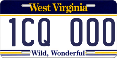 WV license plate 1CQ000
