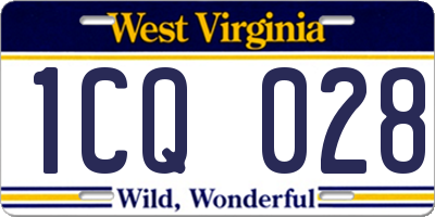 WV license plate 1CQ028
