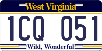 WV license plate 1CQ051