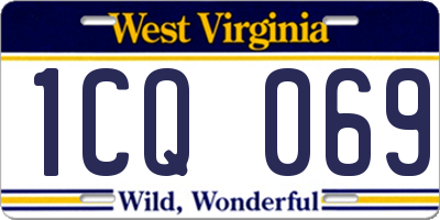 WV license plate 1CQ069