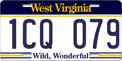 WV license plate 1CQ079