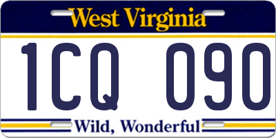 WV license plate 1CQ090