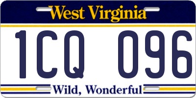 WV license plate 1CQ096