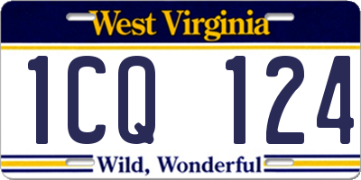 WV license plate 1CQ124