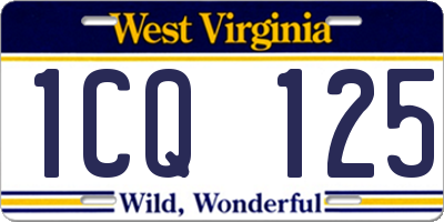 WV license plate 1CQ125
