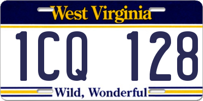 WV license plate 1CQ128