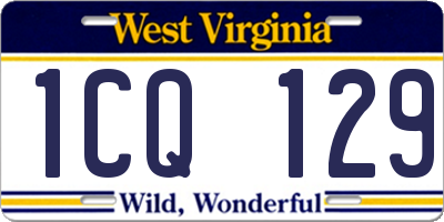 WV license plate 1CQ129
