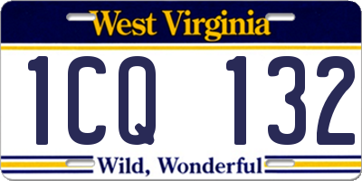 WV license plate 1CQ132