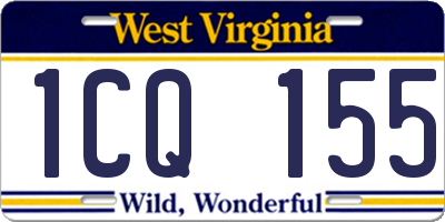 WV license plate 1CQ155