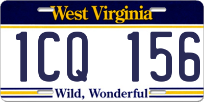 WV license plate 1CQ156