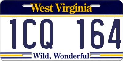 WV license plate 1CQ164