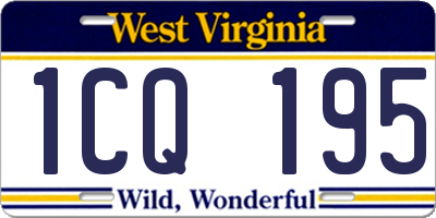 WV license plate 1CQ195