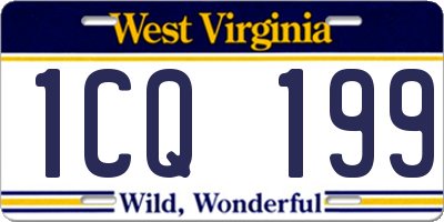 WV license plate 1CQ199