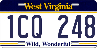 WV license plate 1CQ248