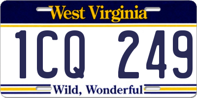 WV license plate 1CQ249