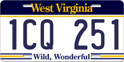 WV license plate 1CQ251