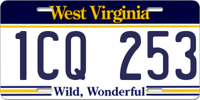 WV license plate 1CQ253