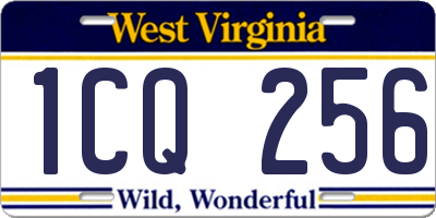 WV license plate 1CQ256