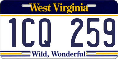 WV license plate 1CQ259