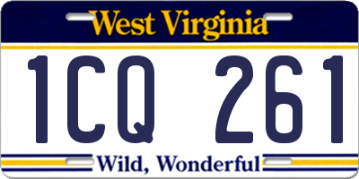 WV license plate 1CQ261